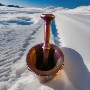 #Antique Solid #Bronze #Mortar with Pestle ⚕️ #herbalist #wicken #pharmacist 💊 - Picture 1 of 12