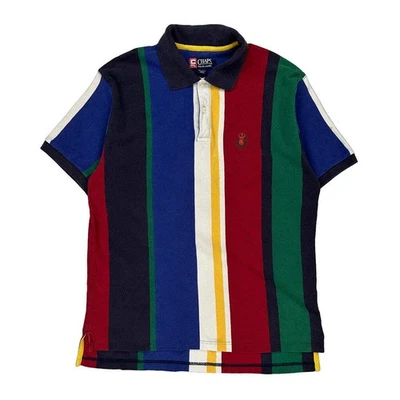 Chaps Ralph Lauren Striped Polo Shirt - Large Multicoloured Cotton - Image 1 of 4
