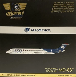Gemini Jets 1:200 Aeromexico Travel McDonnell Douglas MD-83 N848SH G2AMX857 - Picture 1 of 13