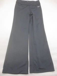 NIKE FIT DRY Size S (4-6) Women BLK Stretch Waist Pull On Flared Track Pants 663 - Picture 1 of 9