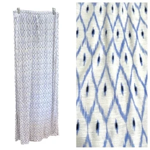 Maxi falda para mujer Joie Nuru Desert Sky estampado Ikat talla L blanca azul nueva sin etiquetas - Imagen 1 de 10