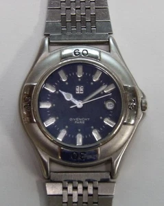 GIVENCHY MEN'S LIFE ROYAL SPORT WATCH, Blue Dial, Water Resistant, EXCELLENT - Picture 1 of 7