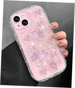 for iPhone 15 Plus Case Women Girls - for iPhone 15 Plus case Clear Butterfly - Picture 1 of 7