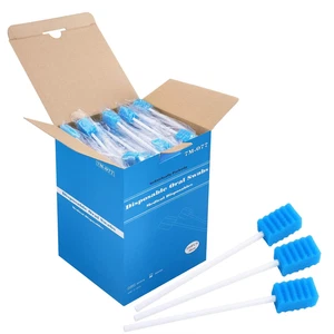 250 Count, Mouth Swabs Sponge, Disposable Oral Swabs Sterile Unflavored Swab... - Picture 1 of 12