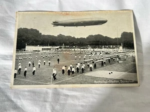 Zeppelin Ak Alte Postkarte Hochschul Stadion Darmstadt - Bild 1 von 2