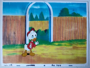 HUEY DUCKTALES DISNEY ORIGINAL HANDBEMALT ANIMATION PRODUKTION CEL - Bild 1 von 10