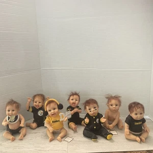 ashton drake NFL steelers figurine Lot Of 7 - Picture 1 of 8