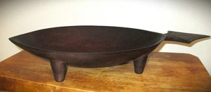 PLATO DE ACEITE DE SACERDOTE FIJIANO VINTAGE Pacific #2 talla de madera de kava 18" de longitud - Imagen 1 de 11