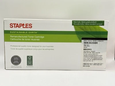 Cartucho de toner a laser Staples Sustainable Earth SEB2025BR 885941 preto HP CC530A - Imagem 1 de 4