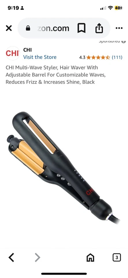 CHI Multi-Wave Styler - Hairstyles with Adjustable Barrel for Customizable Waves - Image 1 of 4