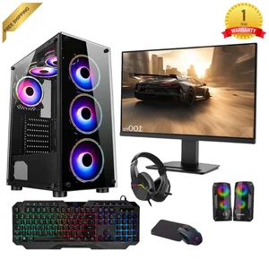 22" Full Setup Gaming PC Bundle Core i5 16GB 1TB HDD + SSD GT730 4GB WIN 11 P - Picture 1 of 3