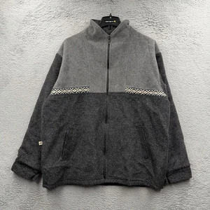 Chaqueta Suéter Peruvian Connection 100% Forrada de Alpaca Cremallera Completa XXL Estampado Negro - Imagen 1 de 7