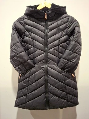 Chaqueta para mujer Steve Madden negra talla S acolchada cremallera completa forrada de piel sintética Foto 1 de 4