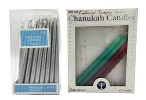 Chanukka Chanukka Menora Kerzen 52 insgesamt 40 Silber und 12 weitere 2 offene Boxen - Bild 1 von 11