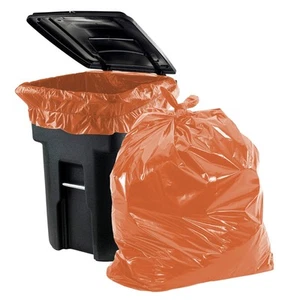 100 ct 56 Gallon Clear Kitchen Bathroom Trash Bag Garbage Can Liners Bags 43x47 - Picture 1 of 6
