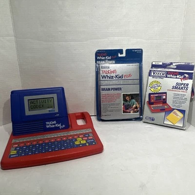 VTech Talking Whiz Kid Plus Vintage (1990) Educational Toy With Expansions - Image 1 of 4