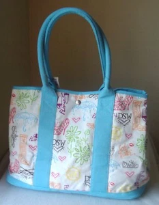 DSW LARGE CANVAS BEACH/POOL TOTE MULTI -COLORED BAG NWT  - Picture 1 of 9