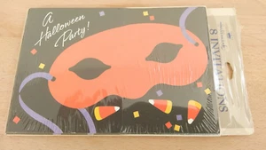 NEU Vintage Hallmark Halloween Party 8 Einladungskarten & Umschläge - Bild 1 von 1