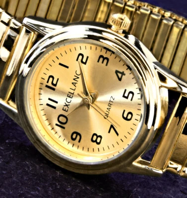 Excellanc Damen Armband Frauen Uhr Zug Flex Band SIlber Gold Farben -3.3 - Bild 1 von 3