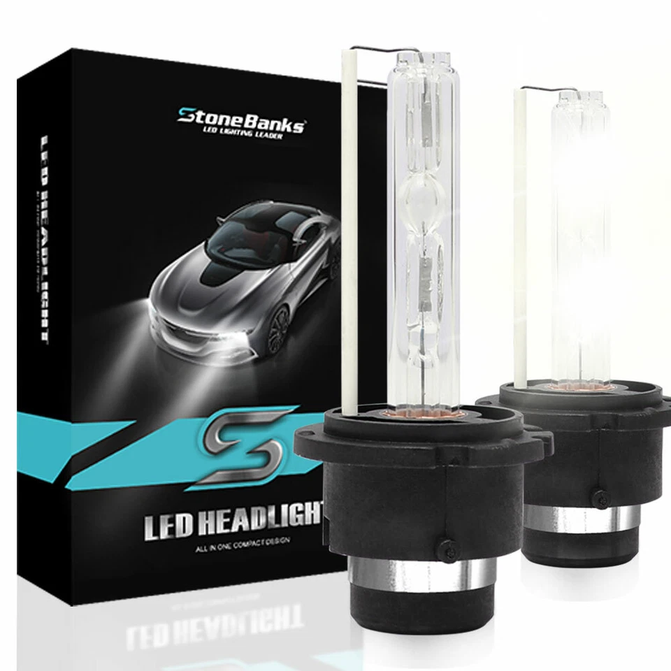 2x D2S 35W 6000K HID Xenon Replacement Low/High Beam Headlight Lamp Bulbs White - Imagem 1 de 4