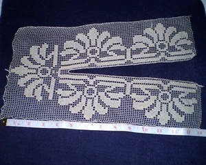 Vintage hand crochet collar filt for dress blouse ecru color - Picture 1 of 6
