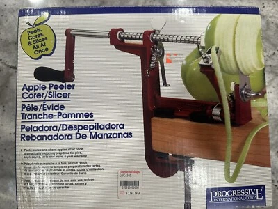 Apple Peeler Corer Slicer Progressive International GAPC 240 Red Manual Clamp On - Image 1 of 4