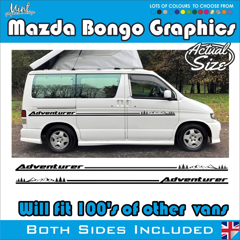 MAZDA BONGO Camper Side friendee Stripe Decals Stickers Van Graphics NO P&P 040 - Image 1 of 3