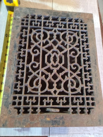 Vintage Decorative 12x16 Cast Iron Vent Grill Cold Air Return Floor Grate  🔥 Cover