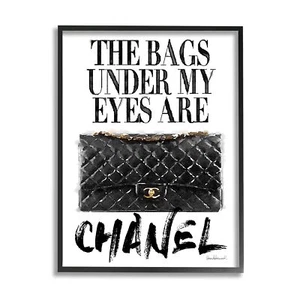 Stupell Industries Glam Eyes Bag Black Framed Wall Art, 24 x 30, Design By Ar... - Picture 1 of 10