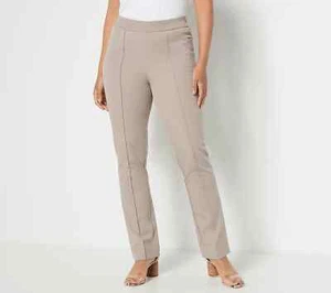 Isaac Mizrahi Live! Regular 24/7 Stretch Straight-Leg Pants A520135 - Picture 1 of 5