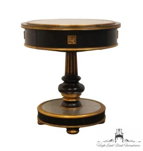 CENTURY / MONARCH FURNITURE Contemporary Asian Inspired Black & Gold 28" Roun... - Picture 1 of 10