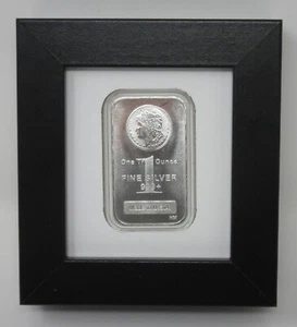 1 OUNCE SILVER BAR (NOT INCLUDED) SMALL DISPLAY FRAME - Picture 1 of 4