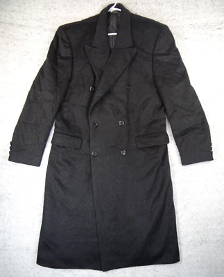 Dario Di Napoli Men's L42 Double Breasted Long Overcoat Cashmere Wool Blend Gray - Image 1 of 4