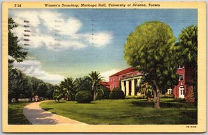 Tucson Arizona AZ, 1950 dormitorio femminile, Maricopa Hall, università, cartolina - Foto 1 di 2
