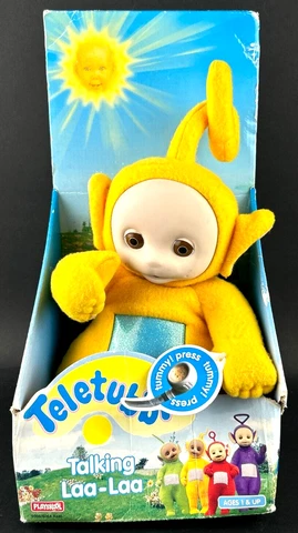Vintage 1998 Playskool Teletubby Talking Laa-Laa Stuffed Toy Childrens Kids New Cover