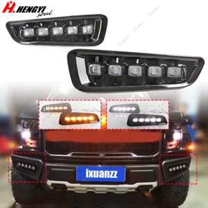 For Ford F-150 F150 Raptor 17-20 Bumper LED DRL W/Turn Signal Fog Lights Set - Picture 1 of 10