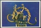 Bronze Statue Stag and Two Does Art Postcard Unposted