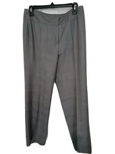 Kasper Pantaloni Donna Petite Grigio Piatto Foderato Frontale Elasticizzato Pantaloni 6P - Foto 1 di 7