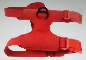 RED CHIHUAHUA PUPPY OR CAT SOFT SUEDE HARNESS SMALL SIZE S - Picture 1 of 12