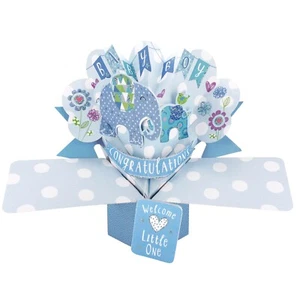 Nueva tarjeta emergente 3D para bebé niño tarjeta de regalo nueva tarjeta de regalo para bebé niño - Imagen 1 de 3