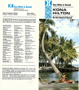 Kona Hilton Hotel Hawaii Vtge Late 1960's Pre-opening Brochure Color Photos - Picture 1 of 3