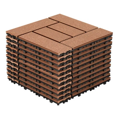 WPC Terrassenfliesen 1㎡-10㎡ Fliesen Klickfliese Bodenplatten Profil Holz Balkon - Bild 1 von 4
