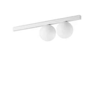 Plafoniera Contemporaneo Binomio Metallo Bianco 2 Luci G9 4W 3000K Ip20 - Foto 1 di 1