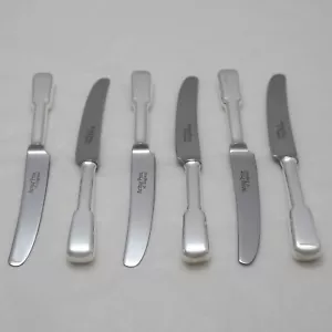 OLD ENGLISH FIDDLE Design ARTHUR PRICE Silver Service Cutlery Six Tea Knives - Picture 1 of 2