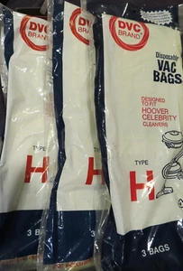 3-3 pack=9 Cleaner Bags- Hoover Type H Celebrity Model DVC  Disposable Vac Bags - Picture 1 of 8