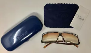 NEW Chloe 86S Grey Gun Metal Frame Sunglasses Brown Gradient Fade Lens - Picture 1 of 5