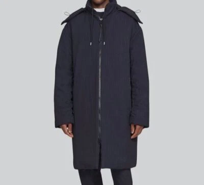 $1159 3.1 Phillip Lim Men's Blue Hooded Puffer Parka Coat Jacket Size M - Image 1 of 2