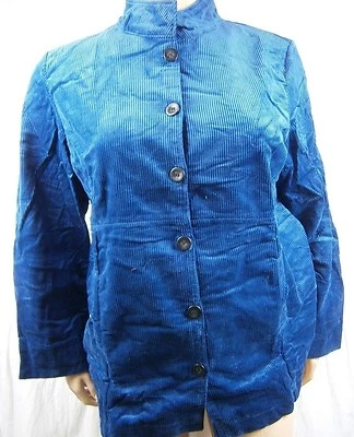 Silhouettes Women's Corduroy Button Down Ink Blue Jacket 2X Item #574D 520039 - Image 1 of 3