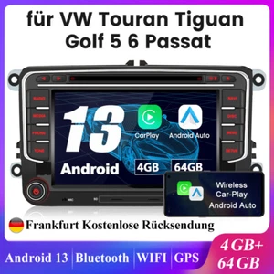 Für VW Skoda Seat 7”Autoradio Android 13 WIFI SWC Carplay CD DAB+ 4+64G GPS NAVI - Bild 1 von 13