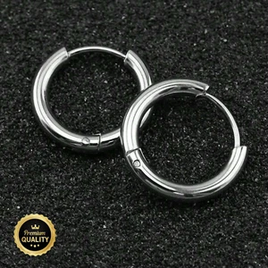 Mini Hoop Huggie Earing 10pcs Stainless Steel Women's Regular Dome Earrings - Picture 1 of 7